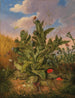 a large still life of thistle with meadow flowers and butterflies - Georg Seitz — artwork view