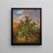 a large still life of thistle with meadow flowers and butterflies - Georg Seitz — framed artwork on a wall