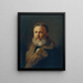 The painter Carl Teibler, the artist's father - Georg Teibler — framed artwork on a wall