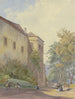 Coin du château avec promeneurs - Georg von Krieg — artwork view