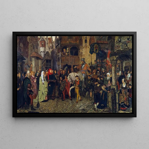 L'entrée de Sten Sture l'Ancien à Stockholm - Georg von Rosen — framed artwork on a wall