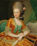 Portrait of a singer at the harpsichord - Georg Weikert — artwork view