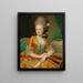 Portrait of a singer at the harpsichord - Georg Weikert — framed artwork on a wall
