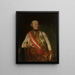 Portrait painting of Count Andreas Hadik von Futak 1710-1790 with the star of the Military Order of Maria Theresa on the chest - Georg Weikert — framed artwork on a wall