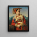 Portrait of a Young Roman Woman - Georg Wilhelm Fasel — framed artwork on a wall