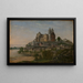 View of Alt-Breisach on the Rhine - Georg Wilhelm Issel — framed artwork on a wall