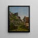 Ruin with house - Georg Wilhelm Issel — framed artwork on a wall