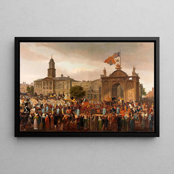 Reproduction of the painting George IV, King of England, entering Dublin by William Turner De Lond