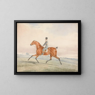 Exercise of a Thoroughbred - George Alken — framed artwork on a wall