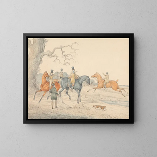 Freeing a Fox Sack - George Alken — framed artwork on a wall