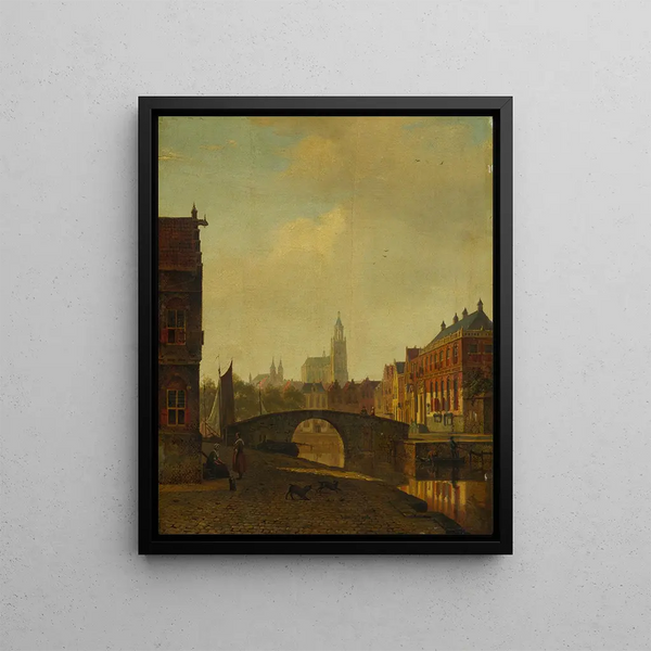 Vue imaginaire d'Arnhem - George Andries Roth — framed artwork on a wall