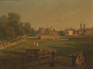Vue occidentale d'une partie de Westminster et de Bird Cage Walk prise depuis le Moulin - George Arnald — artwork view