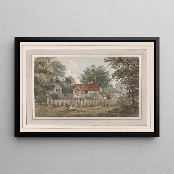 House at Hyde Park - George Arnald — framed artwork on a wall