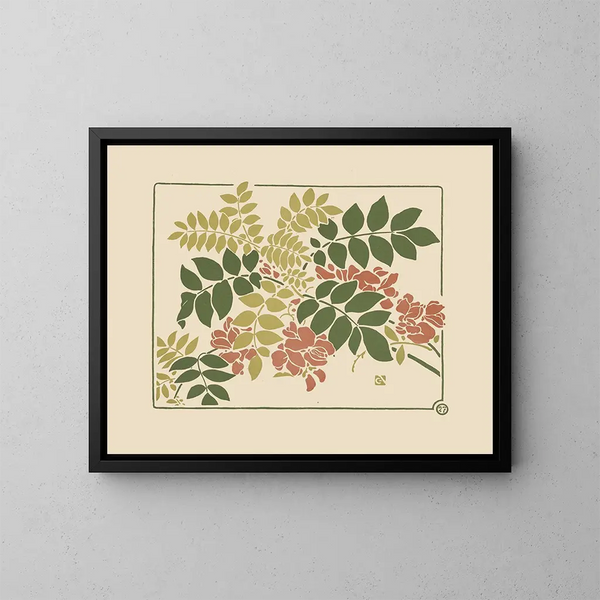 Abstract design inspired by flowering plants - George Auriol — framed artwork on a wall