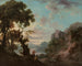 a wooded landscape with a lake and fishermen in the foreground - George Barret — artwork view