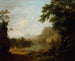 a wooded Italian river landscape with figures - George Barret — artwork view