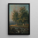Horses and livestock near a river - George Barret — framed artwork on a wall