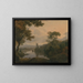 River landscape painting - George Barret — framed artwork on a wall