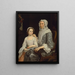 Portrait of an Elderly Lady and a Girl - George Beare — framed artwork on a wall