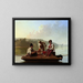 Les bateliers du Missouri - George Caleb Bingham — framed artwork on a wall