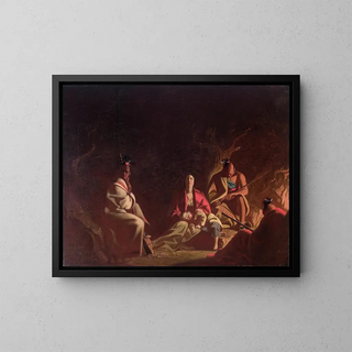 Captured by Indians - George Caleb Bingham — framed artwork on a wall