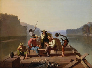 the rafts playing cards - George Caleb Bingham — artwork view