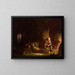 Les voyageurs tardifs - George Caleb Bingham — framed artwork on a wall