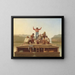Les joyeux bateliers - George Caleb Bingham — framed artwork on a wall