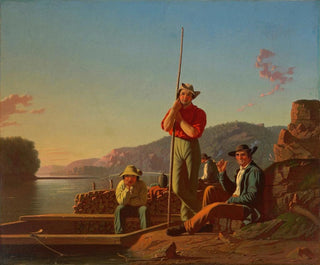 The wooden boat - George Caleb Bingham — artwork view
