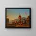 The wooden boat - George Caleb Bingham — framed artwork on a wall