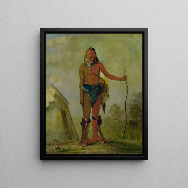 Aih-No-Wa The Fire, a Fox Healer - George Catlin — framed artwork on a wall