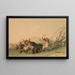 Attack of the Grizzly Bear - George Catlin — framed artwork on a wall