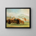 Baptiste and Me Running the Buffalo's Mouth in Yellowstone - George Catlin — framed artwork on a wall