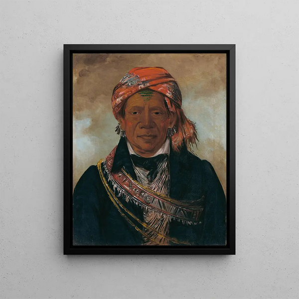BdA-Sin Chef de la tribu - George Catlin — framed artwork on a wall