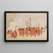 Dance of the Braves Ojibwa - George Catlin — framed artwork on a wall