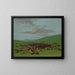 Bison hunt surrounded by the Hidatsa - George Catlin — framed artwork on a wall