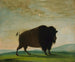 Bovine buffalo grazing in the prairie - George Catlin — artwork view