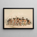 Dance of the Bison - George Catlin — framed artwork on a wall