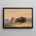 Bison Hunt No. 5 - George Catlin — framed artwork on a wall
