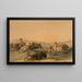 Bison Hunt - George Catlin — framed artwork on a wall