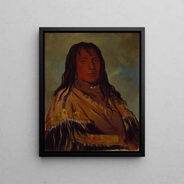 Ch-Tee-Wah-Ne-Che No Heart Chef du groupe Wah-Ne-Watch-To-Nee-Nah - George Catlin — framed artwork on a wall