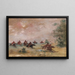 Partie de guerre comanche montée sur des chevaux sauvages - George Catlin — framed artwork on a wall