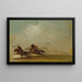 Warrior Comanche throwing an Osage at full speed - George Catlin — framed artwork on a wall