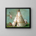 Cabin of the Twenty-Five Buffalo Skins - George Catlin — framed artwork on a wall