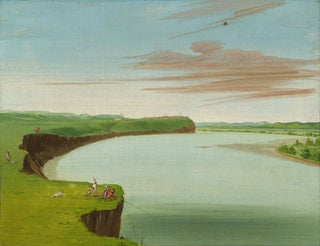 Distant view of the Mandan village - George Catlin — artwork view