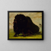 Bison mourant frappé par une flèche - George Catlin — framed artwork on a wall