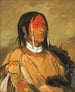 Eeh-Tow-Wes-Ka-Zeet The one who has eyes behind him, also known as Broken Arm, is a first-rate brave - George Catlin — artwork view