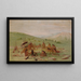 the Mandan War Party in Council painting - George Catlin — framed artwork on a wall