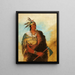 Go-To-Kw-Ph-Ah stands out as a distinguished brave - George Catlin — framed artwork on a wall