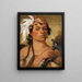 Bon chasseur un guerrier - George Catlin — framed artwork on a wall